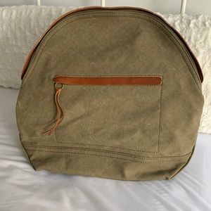 Madewell Charleston Canvas Leather Backpack